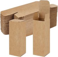 Boîte cadeau rectangulaire pliable en papier kraft avec couvercles pour bougies, cadeaux de fête, flacons d'huiles essentielles, anniversaires, mariages