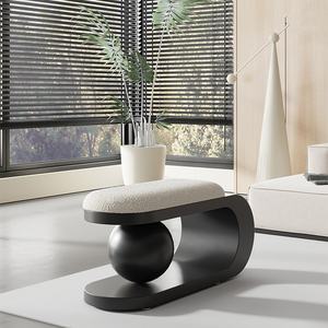 Wholesale <b>Small</b> Ornaments <b>Stool</b> Storage Upholstered Oval Long Entryway Hallway Bedroom Luxury Modern Simplicity Metal Designer - Product Image 6