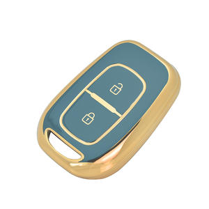 Новый ТПУ мягкий чехол для ключа Renault 2 кнопки чехол для ключа автомобиля с золотой линией сумка для ключей аксессуары - Product Image 3