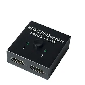 Interruptor HDMI bidireccional 2X1 o HDMI Splitter 1X2 Selector divisor conmutador bidireccional HDMI con HDCP Passthrough, 3D 4K * 2K 1080p