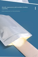 Kemasan Kantong Zipper Film Metalik Food Grade Anti Lembab Aluminium Foil Stand Up Pouch Logo Custom