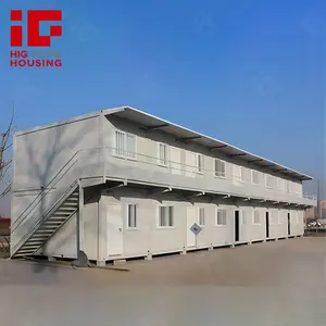 Two Story Mobile Living Container Modular Apartments Steel Frame Structure Flat Pack Prefabricated Container House