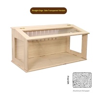 Cage en bois pour animaux de compagnie, boîte simple pour l'élevage de poulets et de hamsters, éleveuse de poussins, opaque/transparente, température constante, facile à nettoyer