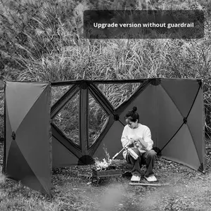 야외 캠핑 접이식 휴대용 옥스포드 천 3 계절 앞 유리 바람막이 커튼 바베큐 바람막이 - Product Image 6