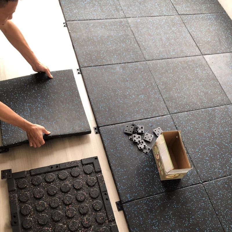Soundproof and Shockproof Gym Protective Flooring