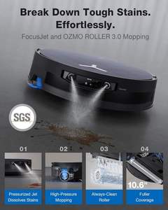 หุ่นยนต์ดูดฝุ่นอัจฉริยะ Ecovacs X12 Pro Omicyclone รุ่นปี 2026 พร้อมระบบทำความสะอาดตัวเองอัตโนมัติ LDS แบบไร้สาย สำหรับดูดฝุ่นและถูพื้น - Product Image 3