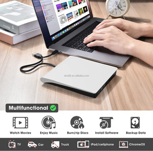 Unidad de CD/DVD Externa USB 3.0 y USB-C Premium, Reproductor de CD DVD ROM +/- RW Portátil, Grabador, Lector y Escritor para Mac <span class=keywords><strong>MacB</strong></span> - Product Image 5