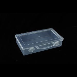 Transparent Portable Medicine Box Rectangle Covered Storage Container For Cosmetics Jewelry Small Items Daily Necessities - Product Image 1