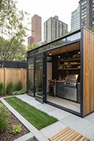 Cuisine de jardin modulaire en acier inoxydable, station de barbecue modulaire en acier inoxydable pour extérieur
