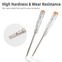 Testeur de tension HannaH, stylo testeur 180 mm, tournevis à fente, indicateur néon 80V-500V, modèle 1703, 24g
