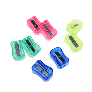 Bền trường bút chì mài cho trẻ em đầy màu sắc trong suốt lỗ duy nhất nhựa bút chì mài cho bán buôn - Product Image 4