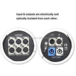 DMX Modular Splitter 6ช่อง Dmx <span class=keywords><strong>512</strong></span>สัญญาณบูสเตอร์เครื่องขยายเสียง - Product Image 2