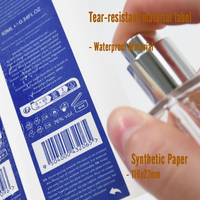 Étiquettes adhésives personnalisées avec code QR, papier synthétique résistant à la déchirure, double couche, imperméable, imprimées recto-verso, étiquettes d'emballage