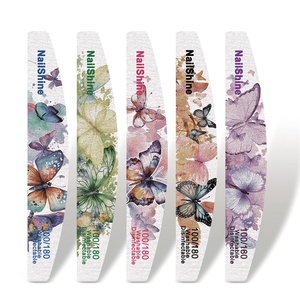 Biểu Tượng Tùy Chỉnh Bướm In Nửa Trăng Gỗ Móng Tay Tập Tin 100/180 Grit Có Thể Giặt Mỏng Móng Tay Tập Tin - Product Image 1