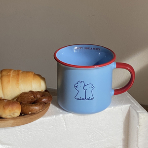 Personalized logo Ceramic Coffee Mug Porcelain Milk Tea Cups Blue Cafe Mugs - Product Image 1