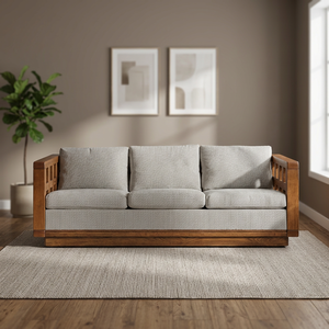 Sofá Cama Seccional Moderno de 3 Plazas con Funda Extraíble, Estructura de Madera Resistente para Hogar, Sala de Estar, Hoteles, Apartamentos, Uso Recreativo, Tapizado en Tela - Product Image 2