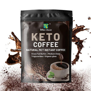 Café instantáneo orgánico, café Keto bajo en carbohidratos con polvo MCT para aumentar la energía y fórmula de soporte de cetosis para quemar grasa - Product Image 1