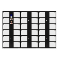 Casier intelligent en acier laminé à froid Wlan DY-17 à 48 portes pour la livraison de colis et l'utilisation en supermarché, serrure électronique, garantie 1 an