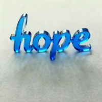 Lettres d'alphabet en plastique découpées au laser 3D personnalisées pour les présentoirs, logo en acrylique, autoportantes, rotatives, portables pour MXG