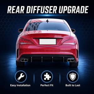Kit Carrozzeria Stile AMG 45 per <span class=keywords><strong>Mercedes</strong></span>-Benz <span class=keywords><strong>CLA</strong></span> W117 Berlina 2014-2018, Paraurti Posteriore, Labbro Posteriore, Diffusore Posteriore, Upgrade - Product Image 3