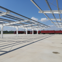 Structure de carport solaire en aluminium, support de montage solaire, supports de montage pour carport photovoltaïque, structure OEM, stationnement de voitures