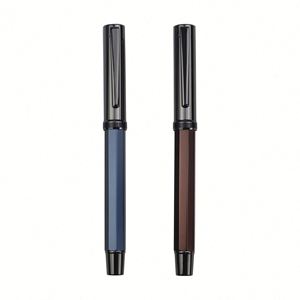 High Quality Custom Logo 1.0Mm Metal Ballpoint New Black Rotating Barrel Design Gift Advertising <b>Pen</b> for Business - Product Image 3