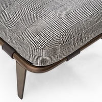 Nouveau fauteuil lounge minimaliste en tissu gris et métal 2026, fauteuil d'appoint pour salon, hôtel