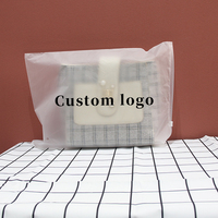 Vente en gros de sac à fermeture éclair noir avec logo personnalisé sac à capuche transparent et mat étanche chandails sac à fermeture éclair pour vêtements