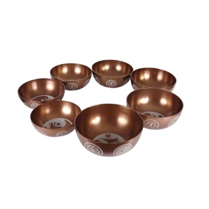 Bộ bát hát đầy đủ các luân xa, màu đồng, tần số Schumann, trị liệu âm thanh, lý tưởng cho thiền định và yoga - Product Image 6