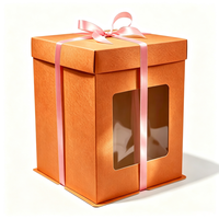 Boîte d'emballage de pâtisserie en carton doré de luxe, impression UV, impression de logo personnalisée, boîte à gâteau de qualité alimentaire, écologique, recyclable