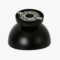 Plafonnier moderne noir mat avec feuille d'or appliquée à la main, lampe dôme industrielle pour chambre et couloir