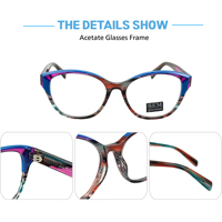 Einzigartige Handgefertigte Acetat-Cateye-Brillenfassungen Raffinierte Modische Rahmen für Alle Geschlechter Outfit-Kombinationen