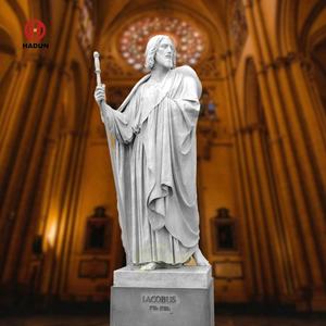 Église du Christ grandeur nature personnalisée en marbre blanc Sculpture de Saint <span class=keywords><strong>Pierre</strong></span> Statue des douze apôtres de Jésus - Product Image 4