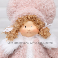 SOTE - Poupées roses mignonnes de 20 pouces, jouets en peluche assis, ensemble adorable garçon et fille, décoration intérieure pour Noël et la Saint-Valentin