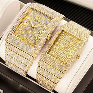 <span class=keywords><strong>Montre</strong></span> à quartz pour <span class=keywords><strong>femme</strong></span> - <span class=keywords><strong>Cadran</strong></span> orné de diamants, boîtier en alliage doré, <span class=keywords><strong>montre</strong></span> analogique étanche pour un usage quotidien - Product Image 2
