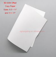 Papel Offset Doble Sin Madera Económico de 60-100 g/m², Papel de Impresión Sin Recubrimiento, Tamaño de Corte Personalizado para Imprenta