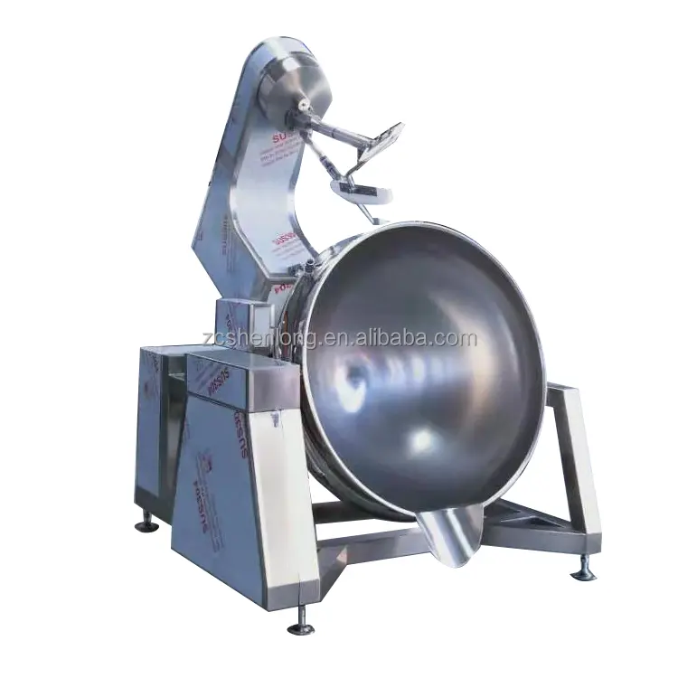 Planetary mixer jacketed cooking pot for thickness food