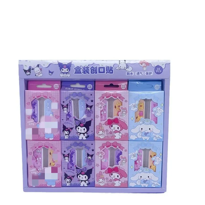 Children's cartoon cute anime bandage Kuromi Mymelody Cinnamoroll Simple 10-piece wound patch Portable student protective tape