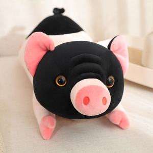 Vente flash - Animal en peluche - Compagnon réconfortant - Jouet en peluche ultra doux - Animaux de la ferme - Cochon couché de 20 cm - Product Image 2