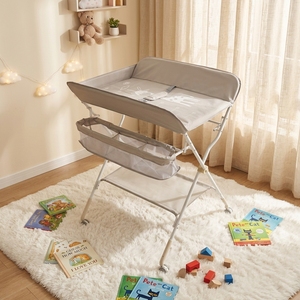 Portable Mobile Baby <strong>Changing</strong> <strong>Table</strong> with Safety Strap and Storage Basket <strong>Folding</strong> Diaper Station for Nursery Newborn Care <strong>Table</strong> - Product Image 1