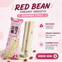 Glace à la fève rouge avec une durée de conservation de 18 mois, à conserver au -18°C ° C pour la vente en gros aux supermarchés asiatiques