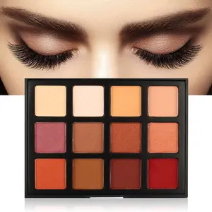 In stock no logo high quality 12 colors plastic cosmetics eyeshadow custom private label 12 colors makeup eyeshadow palette