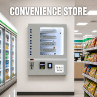 Distributeur automatique mural intelligent 10 compartiments 24h sans surveillance pour snacks, cigarettes, noix de betel et boissons
