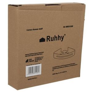 Corner Shower <b>Shelf</b> Black Metal Wall Mount <b>With</b> <b>Hooks</b> For Bathroom Storage - Product Image 2