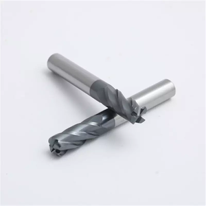 HRC45 4 cannelures coin rayon fraise en bout carbure de tungstène revêtement noir CNC fraise pour acier aluminium alliage de <span class=keywords><strong>cuivre</strong></span> moule - Product Image 2