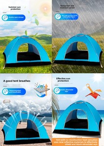 Carpa de Verano Oxford Ligera y Portátil de Fácil Montaje para Senderismo y Excursiones, Carpa de Camping Automática - Product Image 6