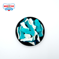 Bonbons gommeux bleus, saveur fruité, frais et sec, emballage en sac, baleine, gomme en forme de dauphin, bonbon requin 1704900000, 12 mois