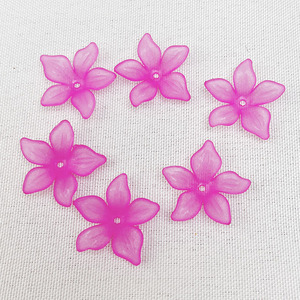 Bauhinia <b>Flower</b> Petal 24mm Plastic Resin Beads For DIY Crafts Jewelry Making Summer 2022 Yiwu Origin - Product Image 4