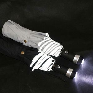 Paraguas con Mango de Nueve LED Totalmente Automático, Luminoso, Plegable, Regalo Empresarial - Product Image 1
