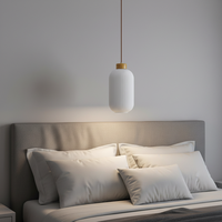 Lámpara de Techo Estilo Zen Antiguo para Restaurante Japonés, Lámpara de Noche de Vidrio con Suspensión LED para Habitaciones Tatami y Hoteles